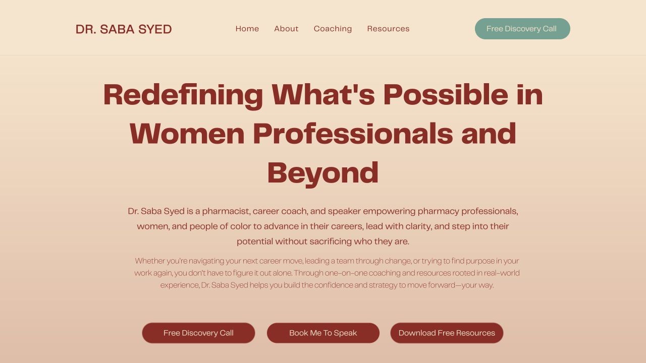 Dr. Saba Syed’s coaching and speaking website.