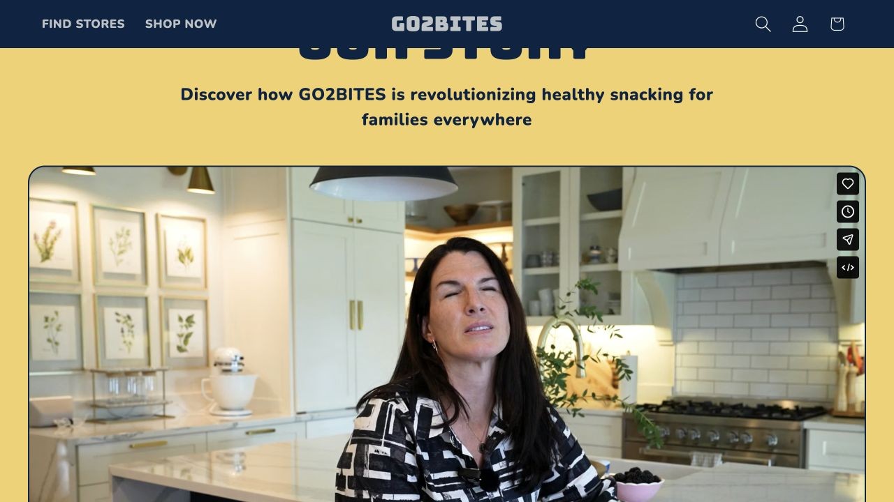 Go2Bites online store: product discovery, brand story, and shopping.