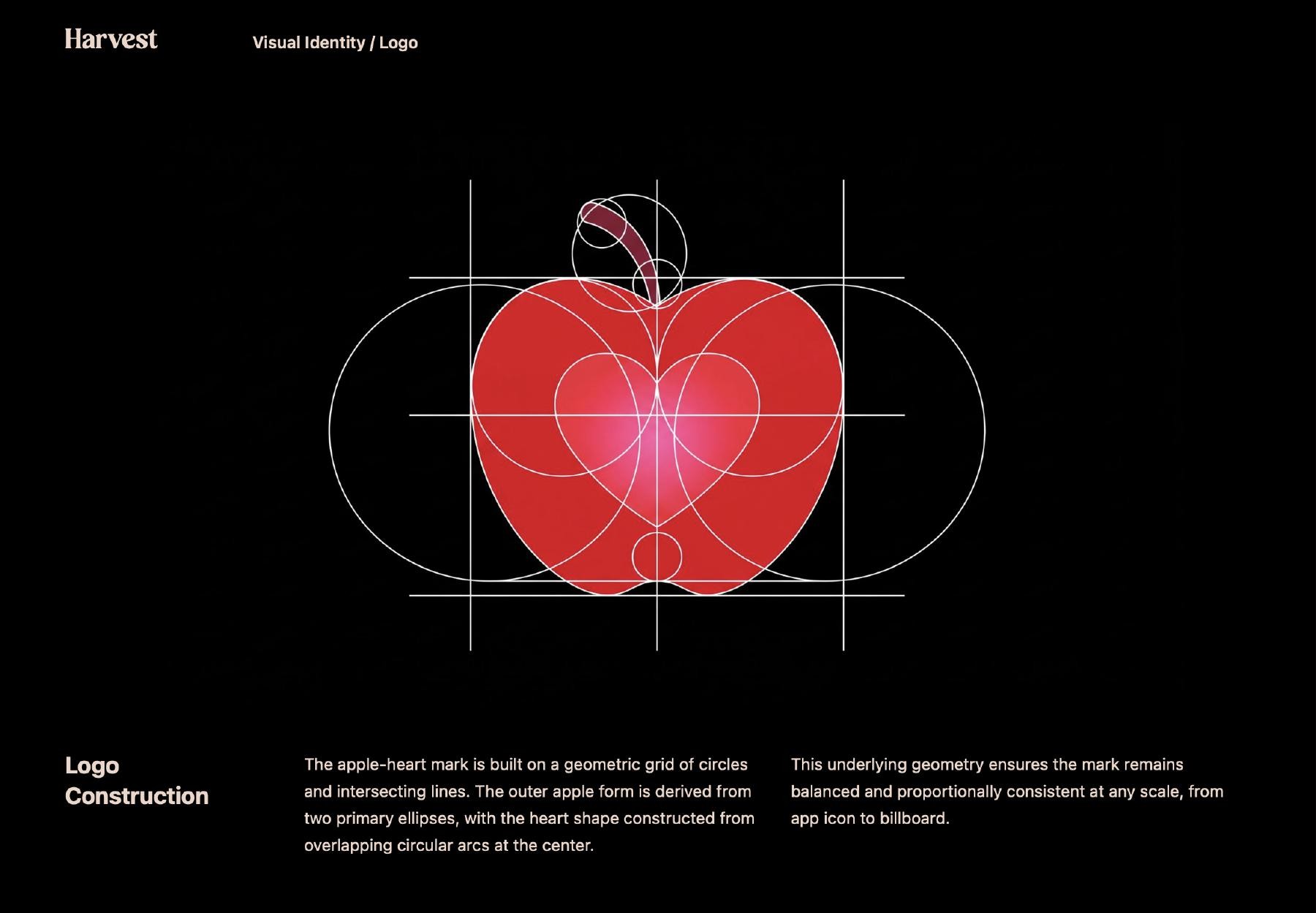 Logo construction documented in the brand guide.