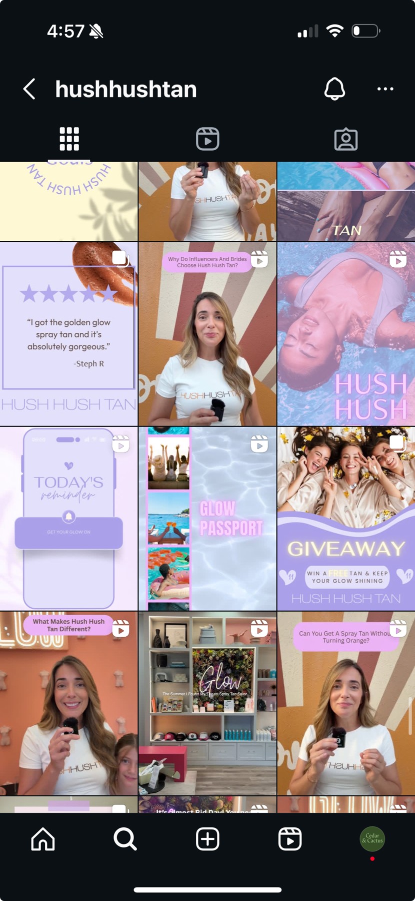 The coordinated feed after the social refresh.